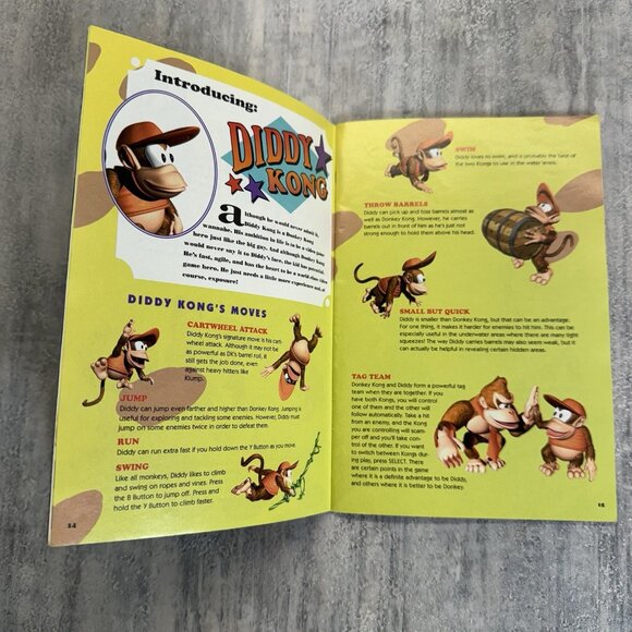 Donkey Kong Country Super Nintendo 1994 SNES Authentic Instruction Manual Only - Picture 7 of 7
